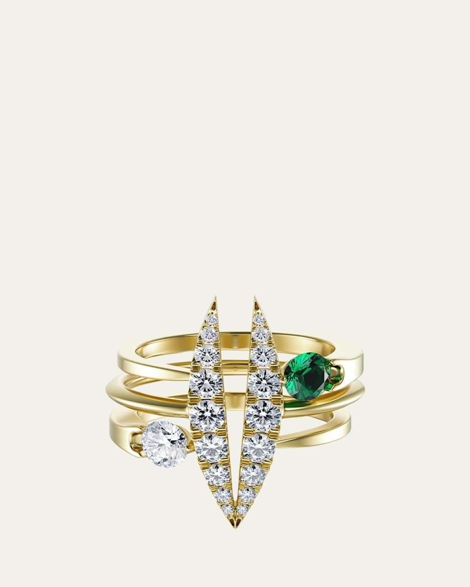 Lotus Bloom Trio Rings, Set of 3
