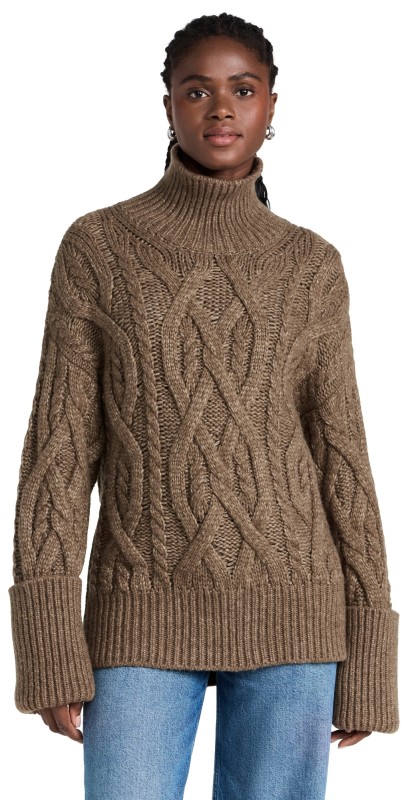 Citizens of Humanity Zola Aran Turtleneck Wheat