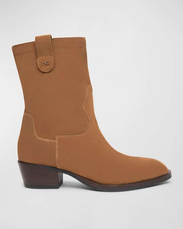 Suede Western Ankle Booties