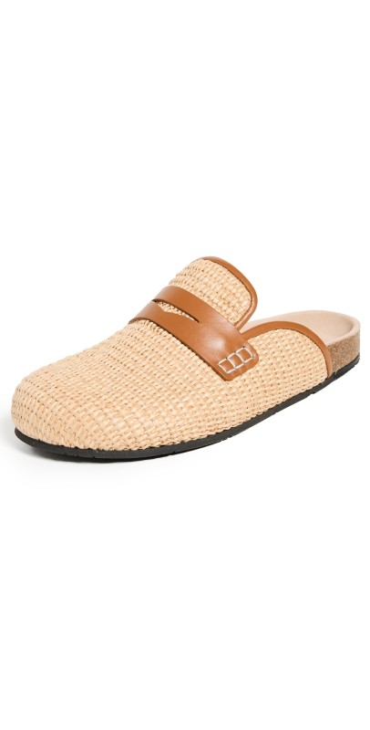 JW Anderson Raffia Loafers Natural