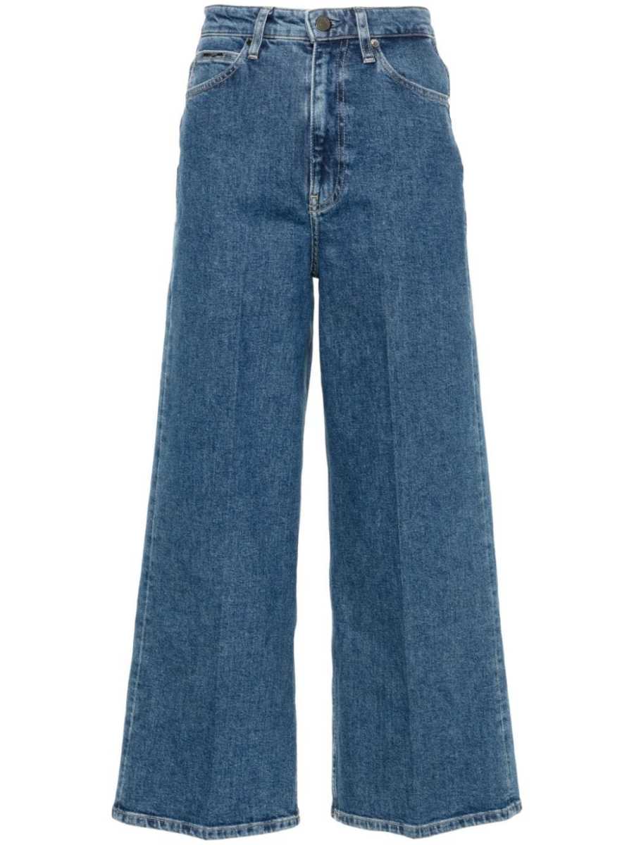 high-rise wide-leg jeans