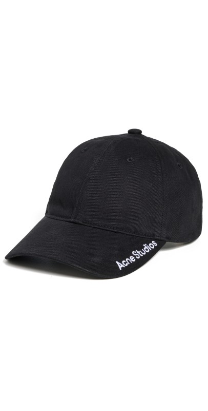 Acne Studios Logo Baseball Cap Black