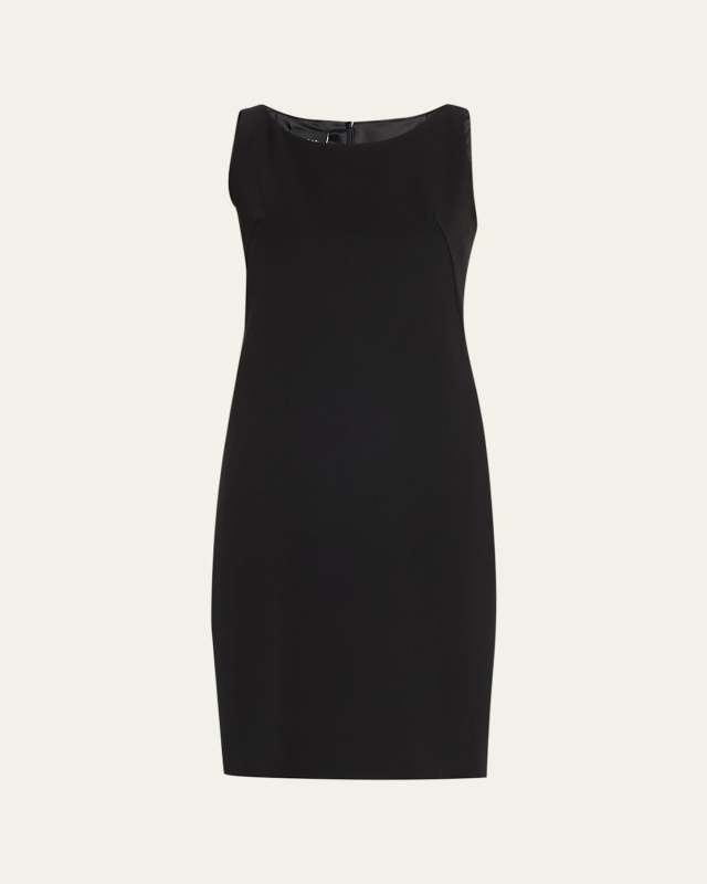 Silk Crepe Shift Dress