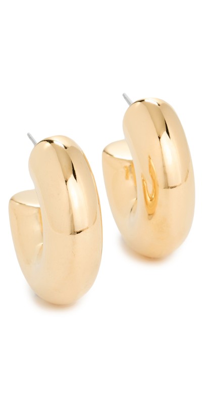 Brinker + Eliza Mini Chubby Hoops Gold