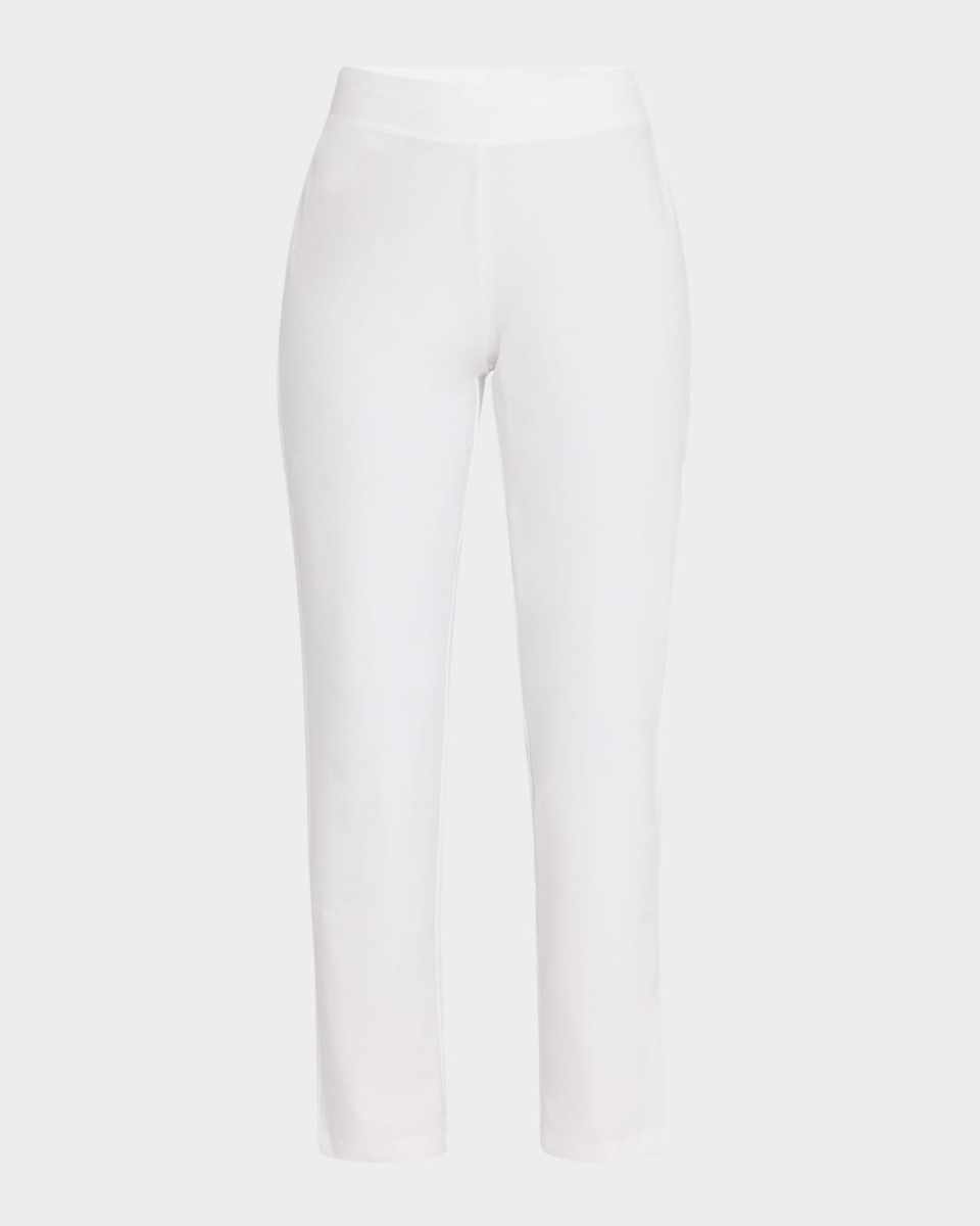 Cropped Stretch Crepe Skinny Pants