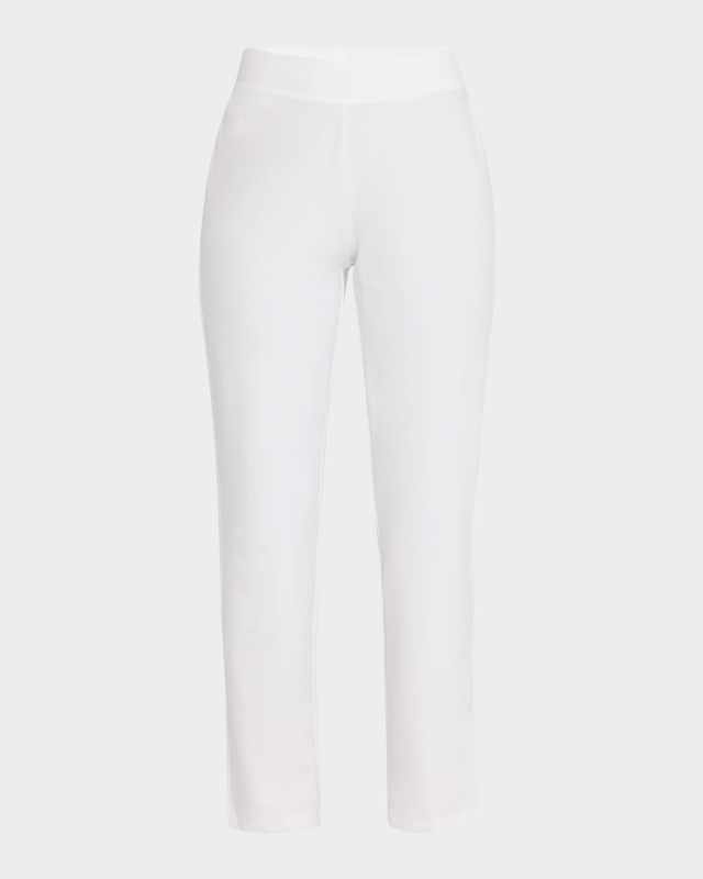 Cropped Stretch Crepe Skinny Pants