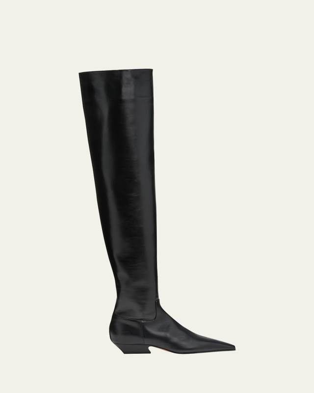 Marfa Calfskin Over-The-Knee Boots