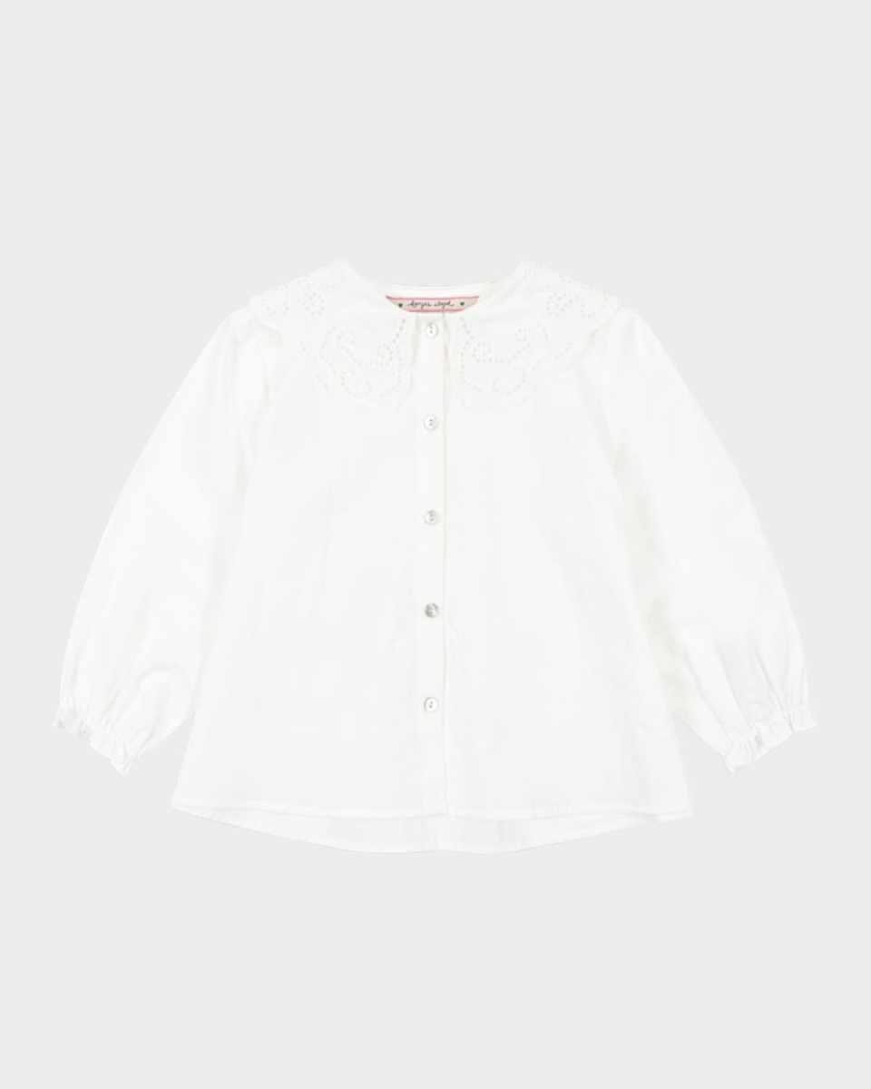 Girl's Rio Pointelle Collard Shirt, Size 18M-10