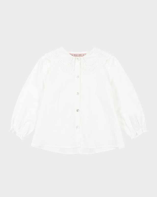 Girl's Rio Pointelle Collard Shirt, Size 18M-10