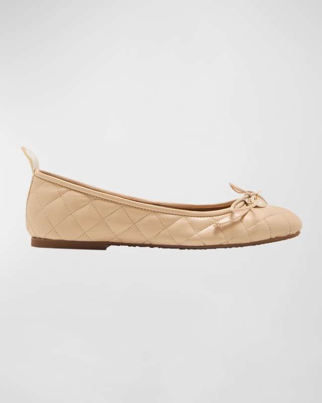 Jodie Quilted Bow Ballerina Flats