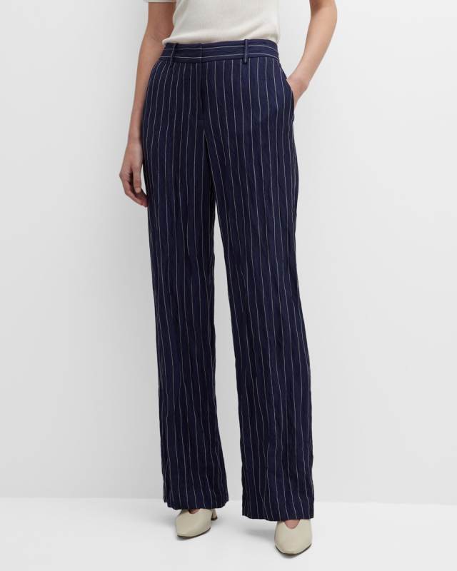Sullivan Striped High-Rise Pants