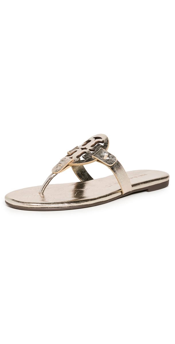 Tory Burch Miller Soft Sandals Spark Gold