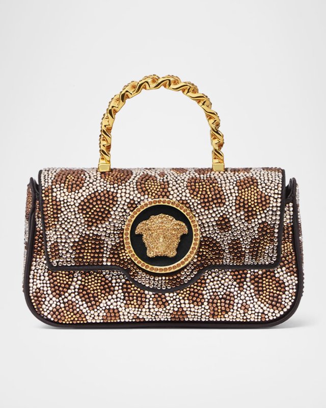 La Medusa Mini Beaded Top-Handle Bag