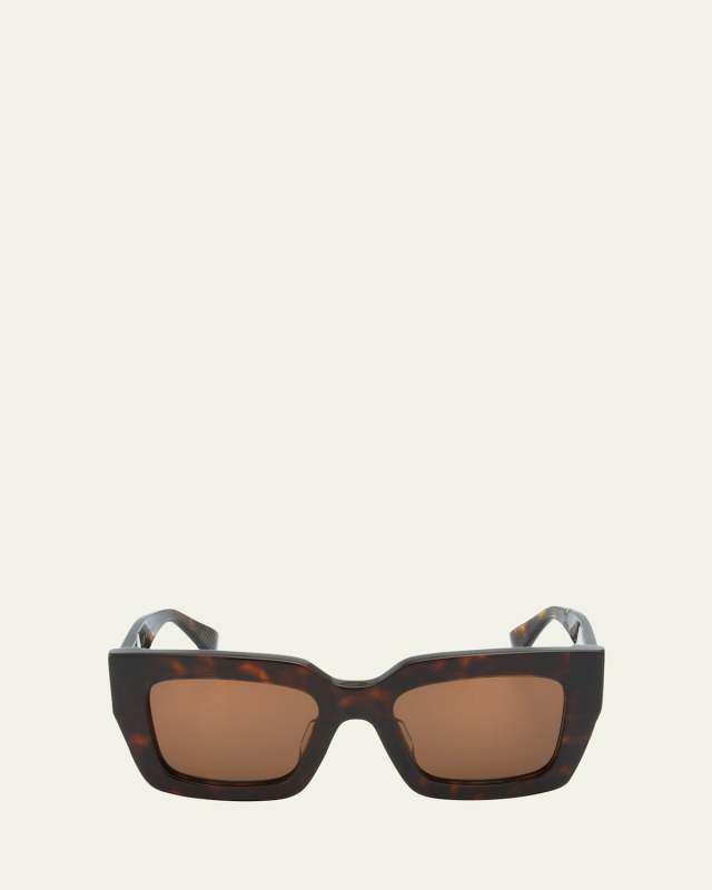 Raised Logo Acetate Cat-Eye Sunglasses