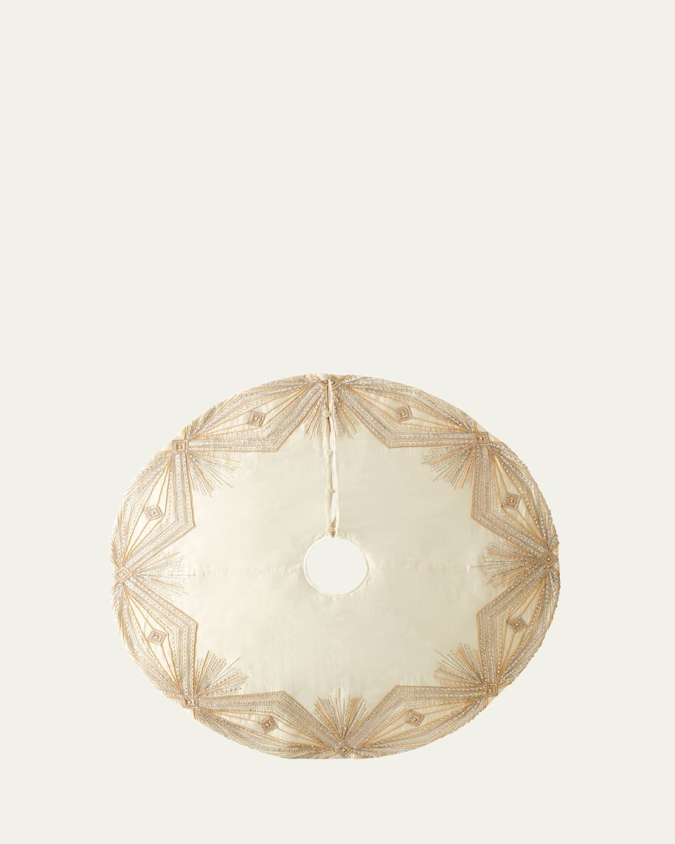 Holiday Glam Beaded Tree Skirt