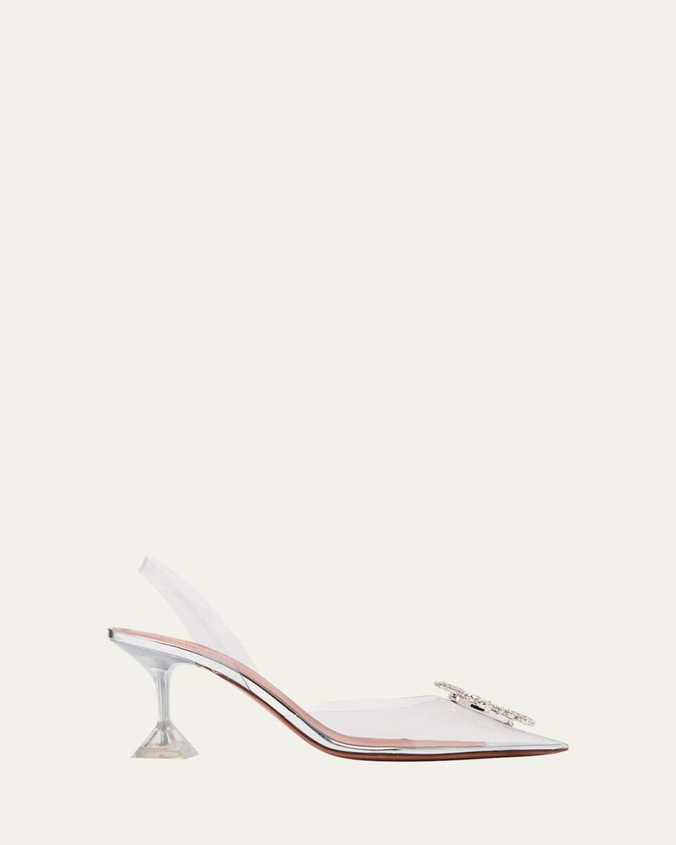 Begum Clear Crystal Slingback Pumps