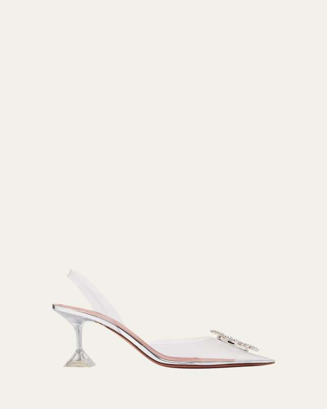 Begum Clear Crystal Slingback Pumps