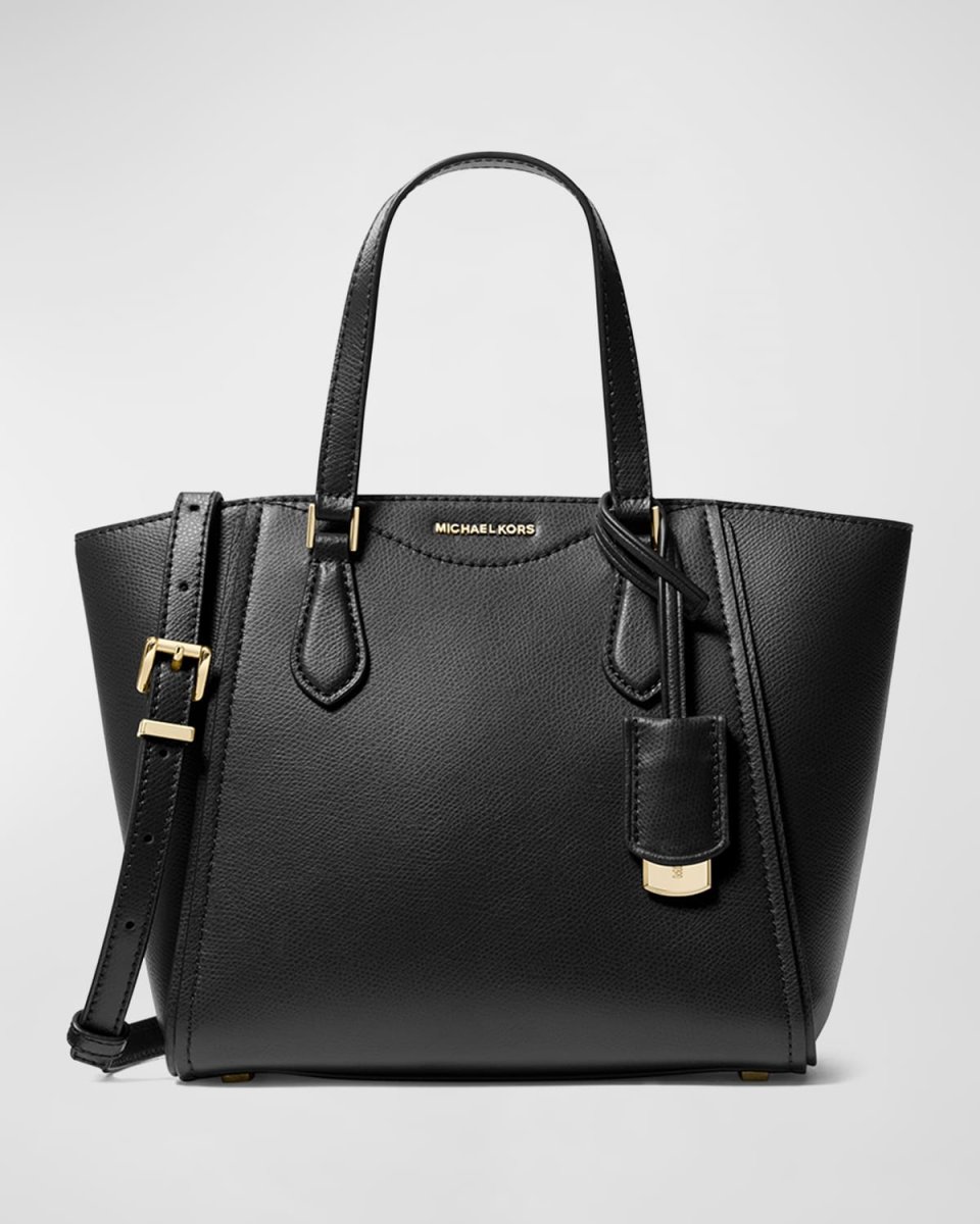 Taryn Grained Leather Crossbody Tote Bag