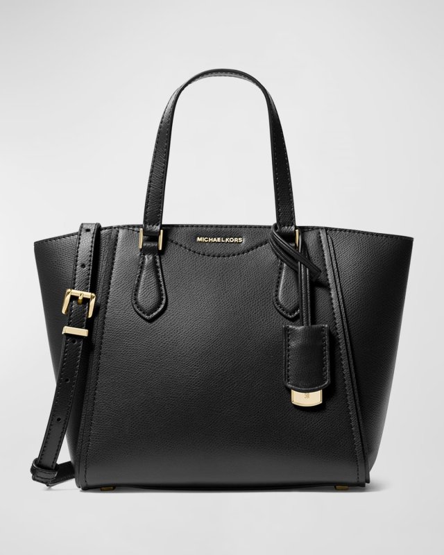 Taryn Grained Leather Crossbody Tote Bag