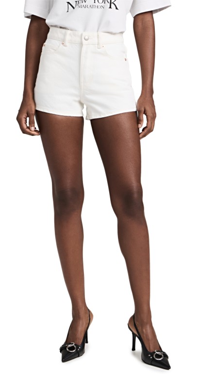 Alexander Wang Shorty High Rise Shorts Vintage White