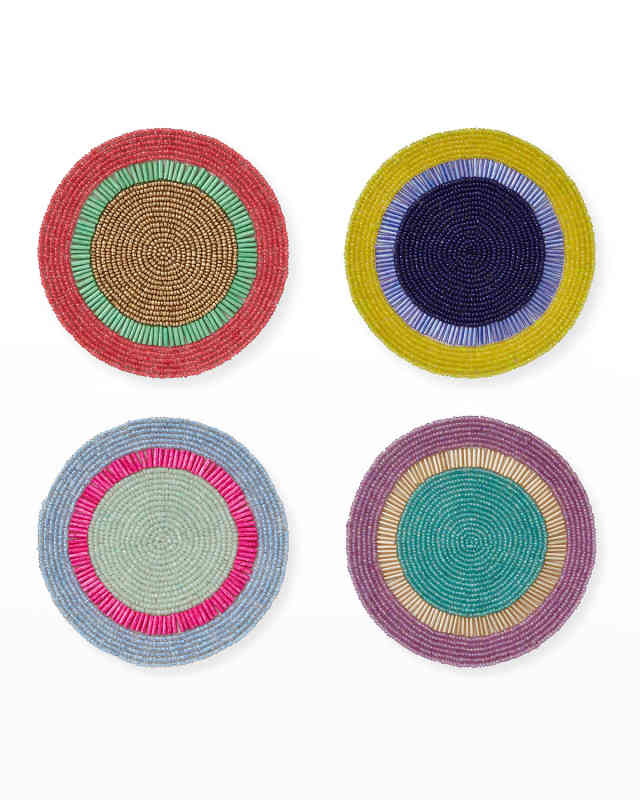 Bright Stripe Coasters, Set of 4
