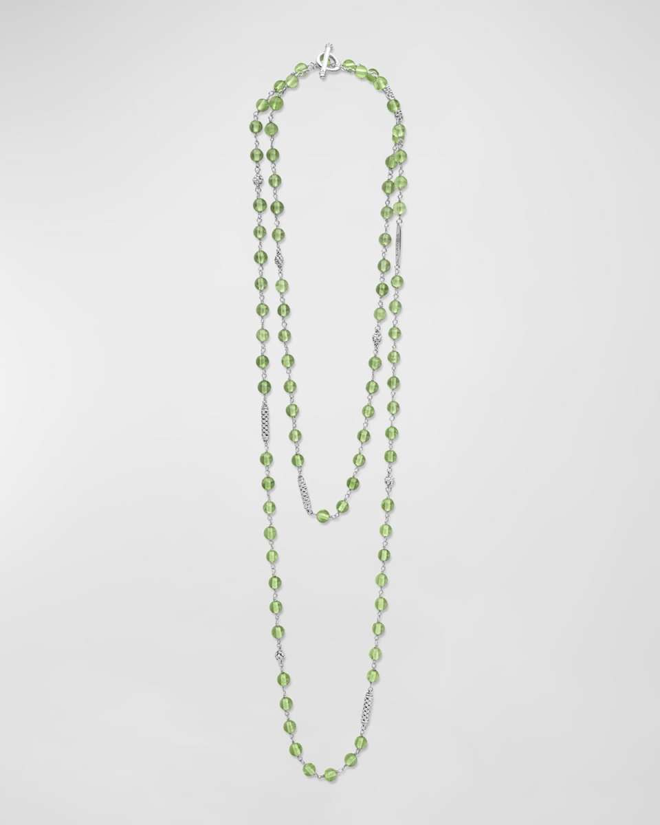 Caviar Icon Sterling Silver 9-Station Necklace