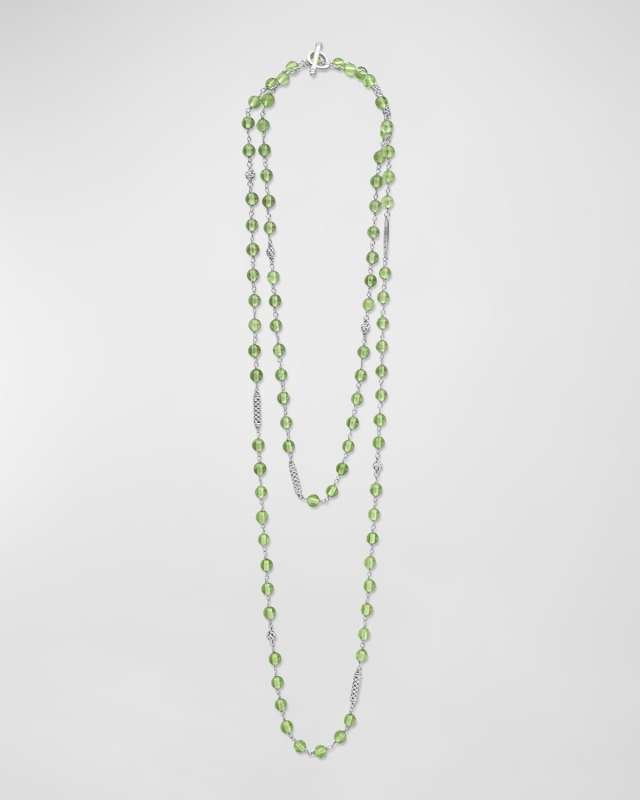 Caviar Icon Sterling Silver 9-Station Necklace