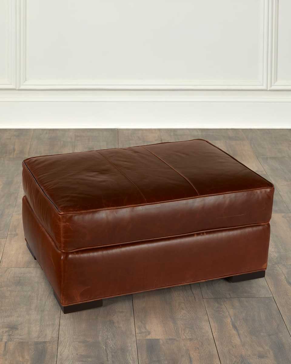 Eliana Leather Ottoman