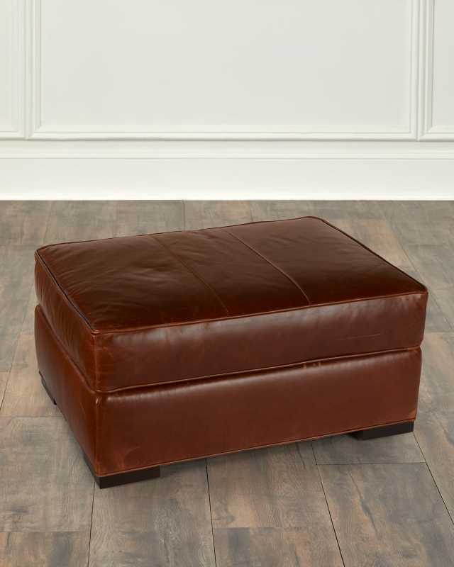 Eliana Leather Ottoman