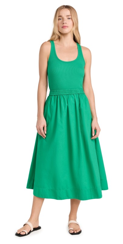 Nation LTD Sadelle Clean Combo Midi Dress Island Time