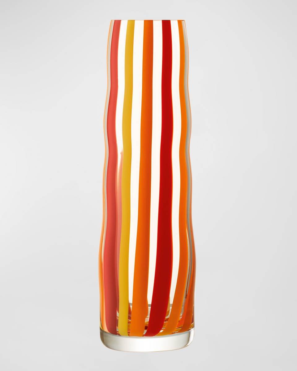 Folk 12.5" Vase, Orange/Red/Yellow