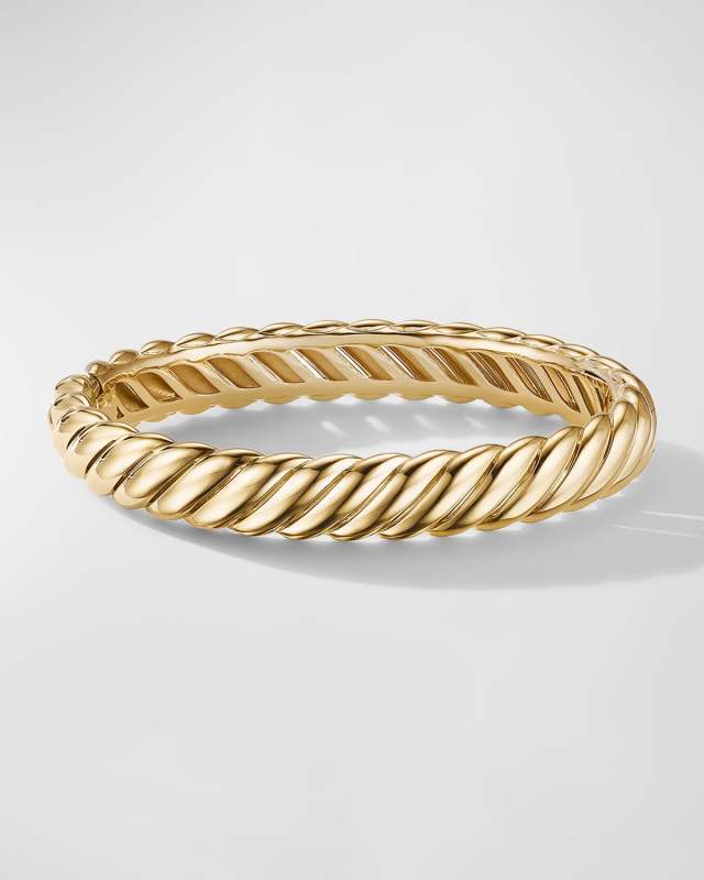 Sculpted Cable Bracelet in 18K Gold, 10mm