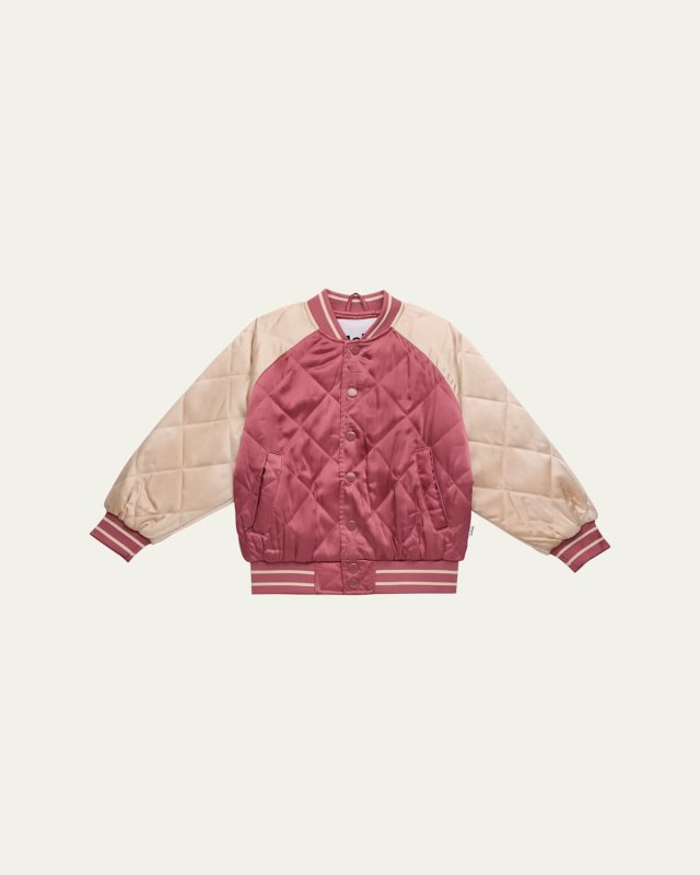 Girl's Haru Two-Toned Bomber Jacket, Size 8-12