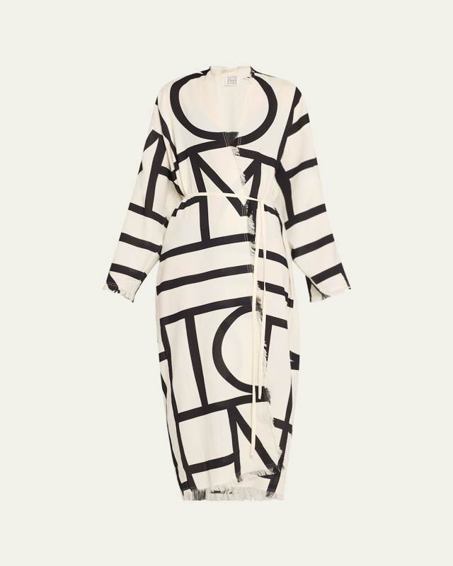 Monogram Wrap Dress