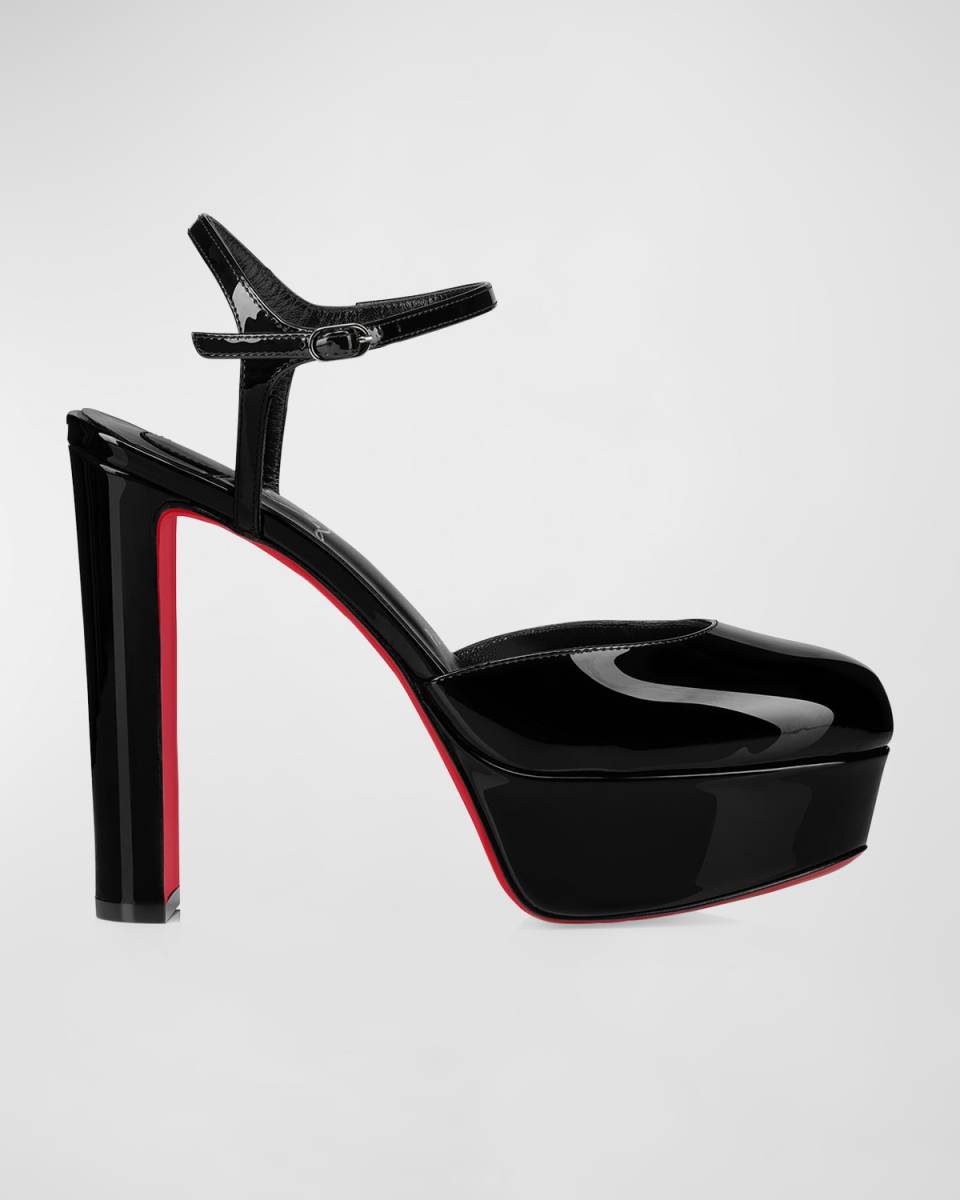 Loo Patent Red Sole Platform Pumps