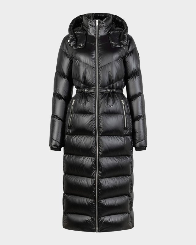 Belle Long Shiny Puffer Coat