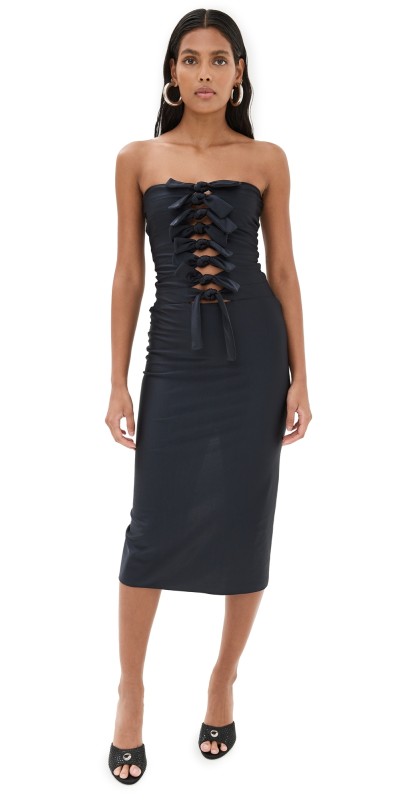 Coperni Knot Gala Dress Black