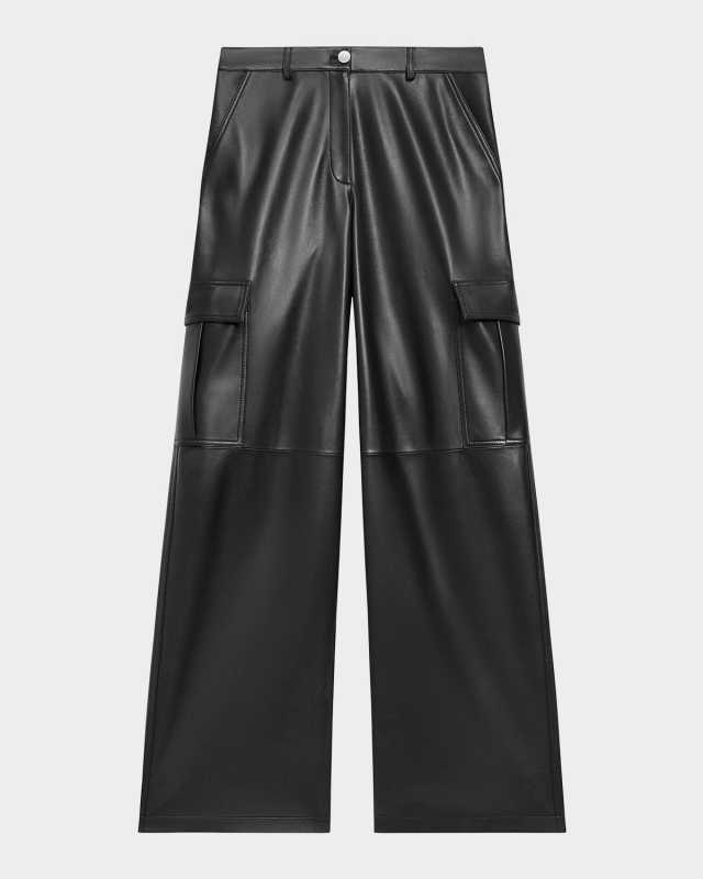 Relaxed Nappa Leather Cargo Pants
