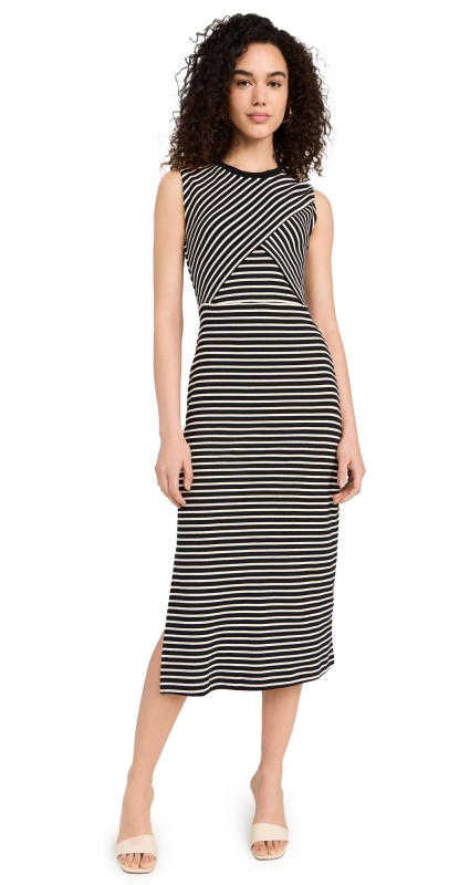 Tanya Taylor Hayden Dress Black/Cream