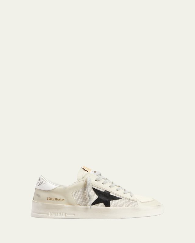 Stardan Leather Net Low-Top Sneakers