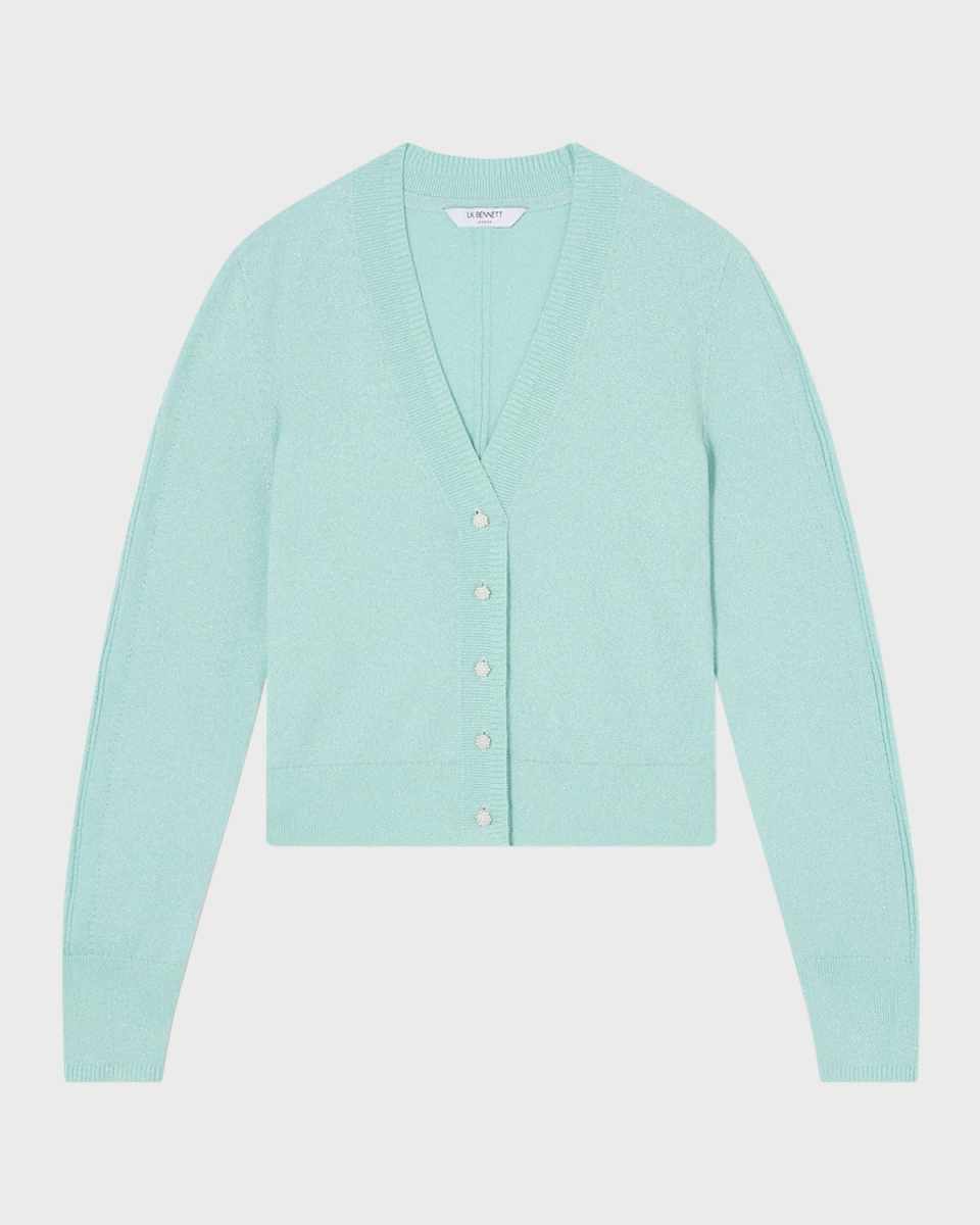 Coco Button-Down Shimmer Caridgan