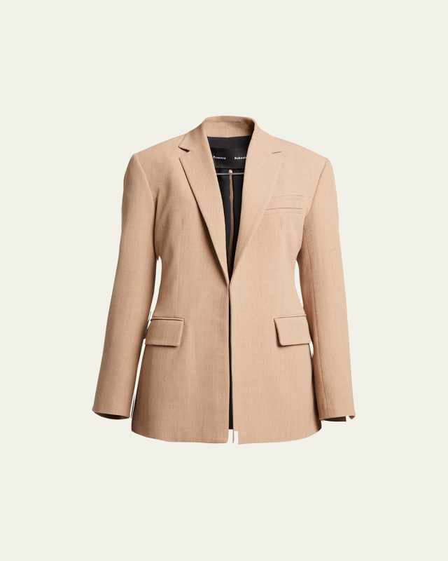 Laurie Back Zip Wool Blazer
