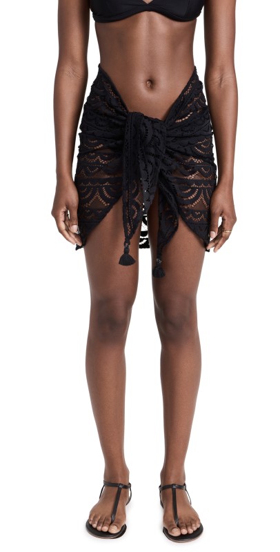 PQ Swim Lace Sarong Black