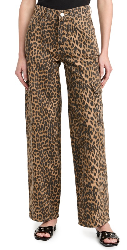 Damson Madder Leopard Cargo Trousers Leopard