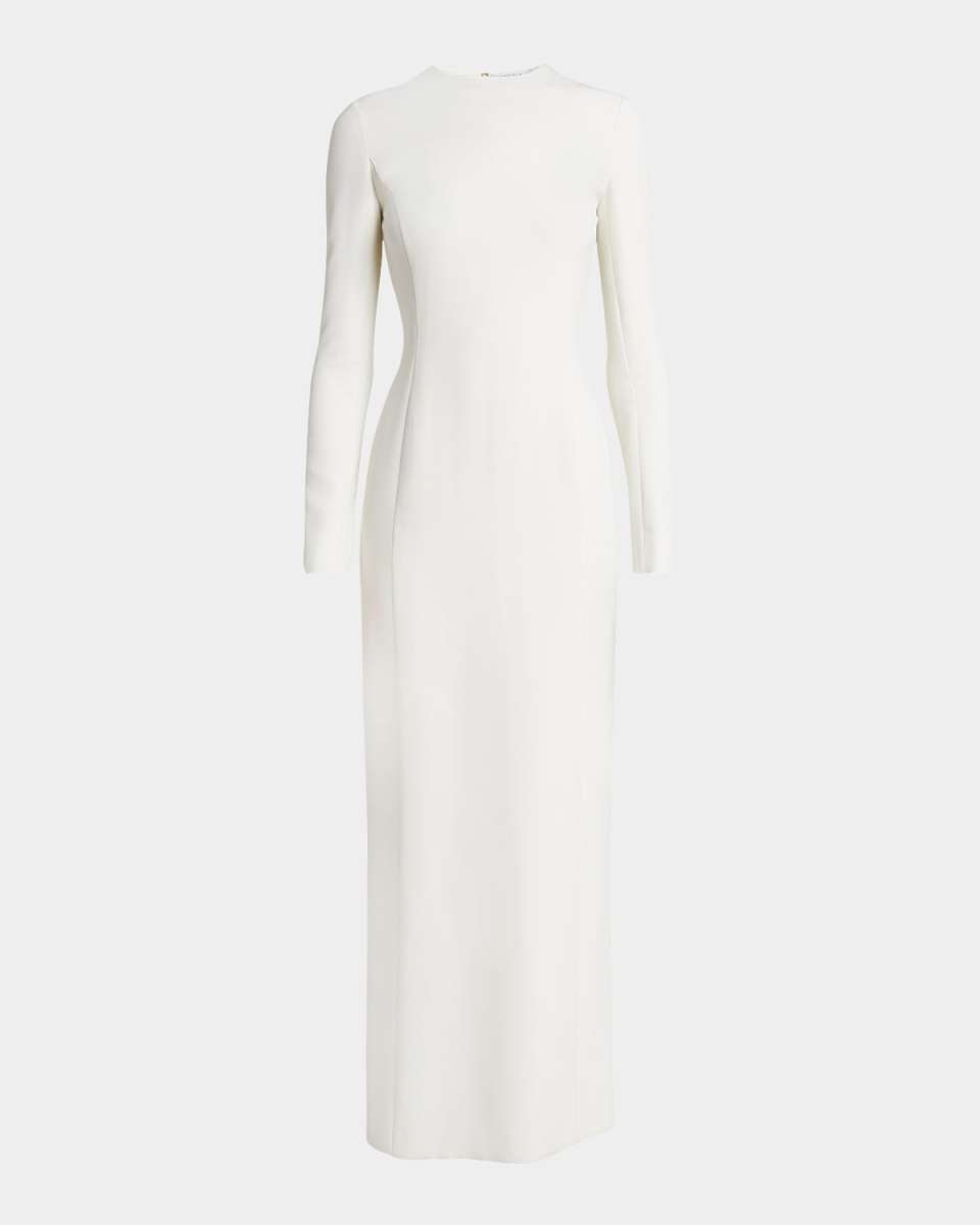 Carlota Long-Sleeve Cape Gown