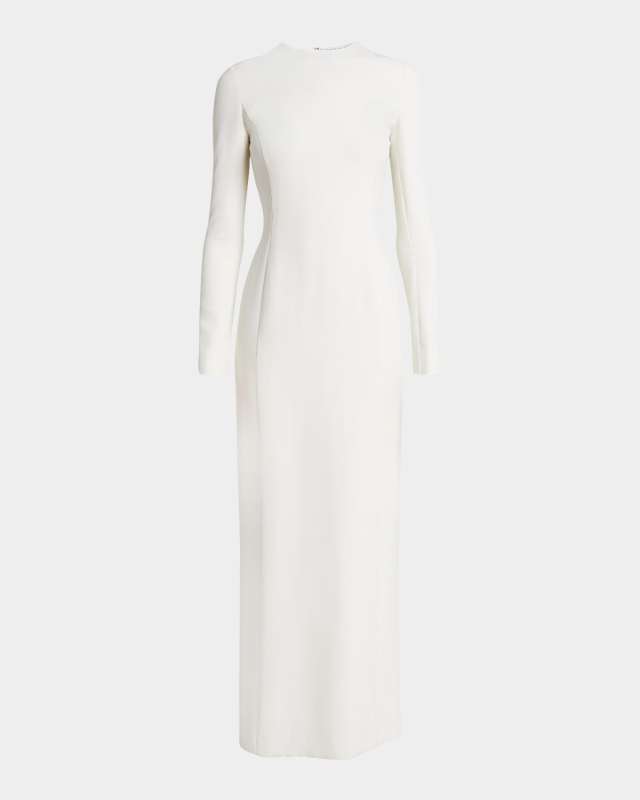 Carlota Long-Sleeve Cape Gown