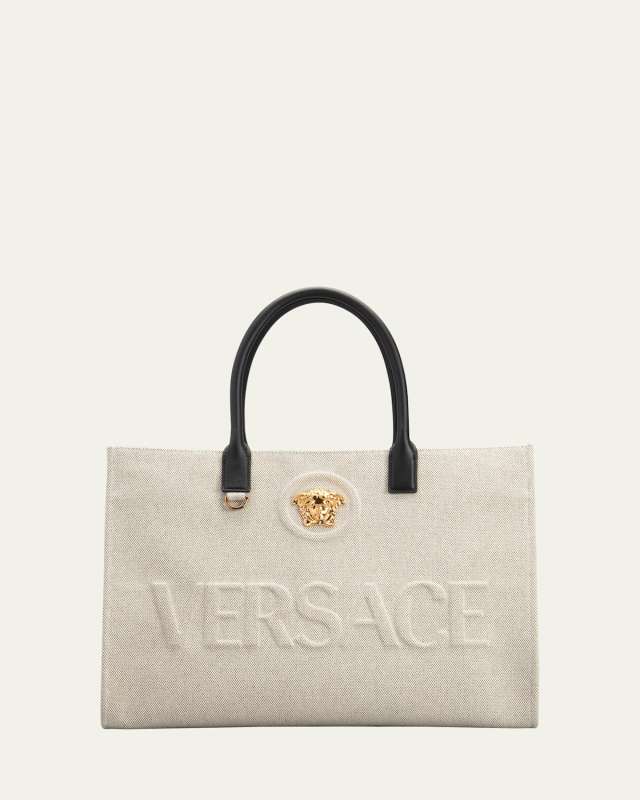 La Medusa Logo Canvas Tote Bag