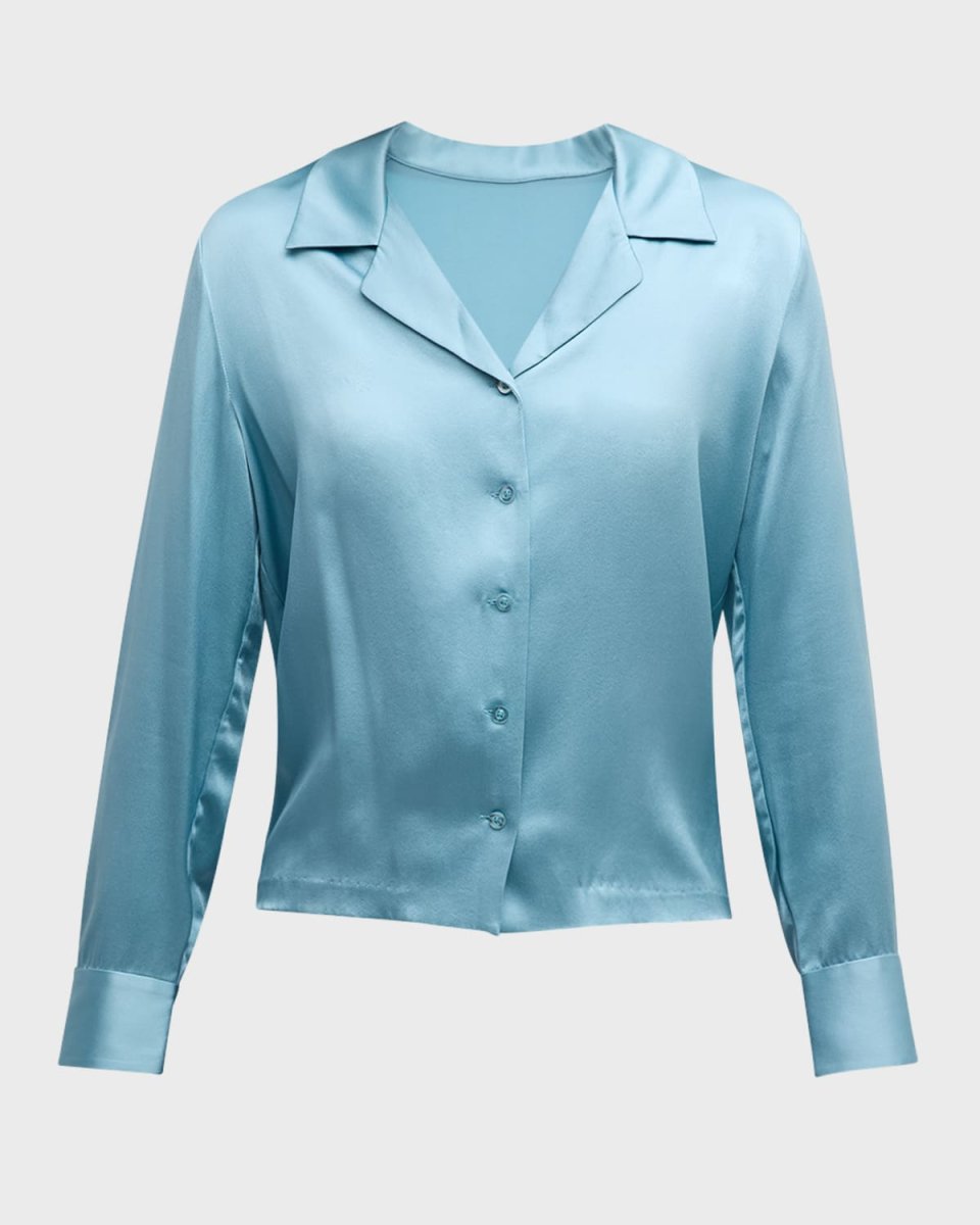 Katherine Button-Down Silk Shirt
