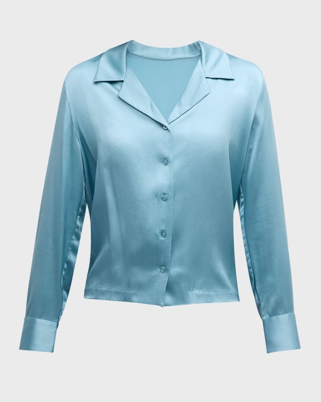 Katherine Button-Down Silk Shirt