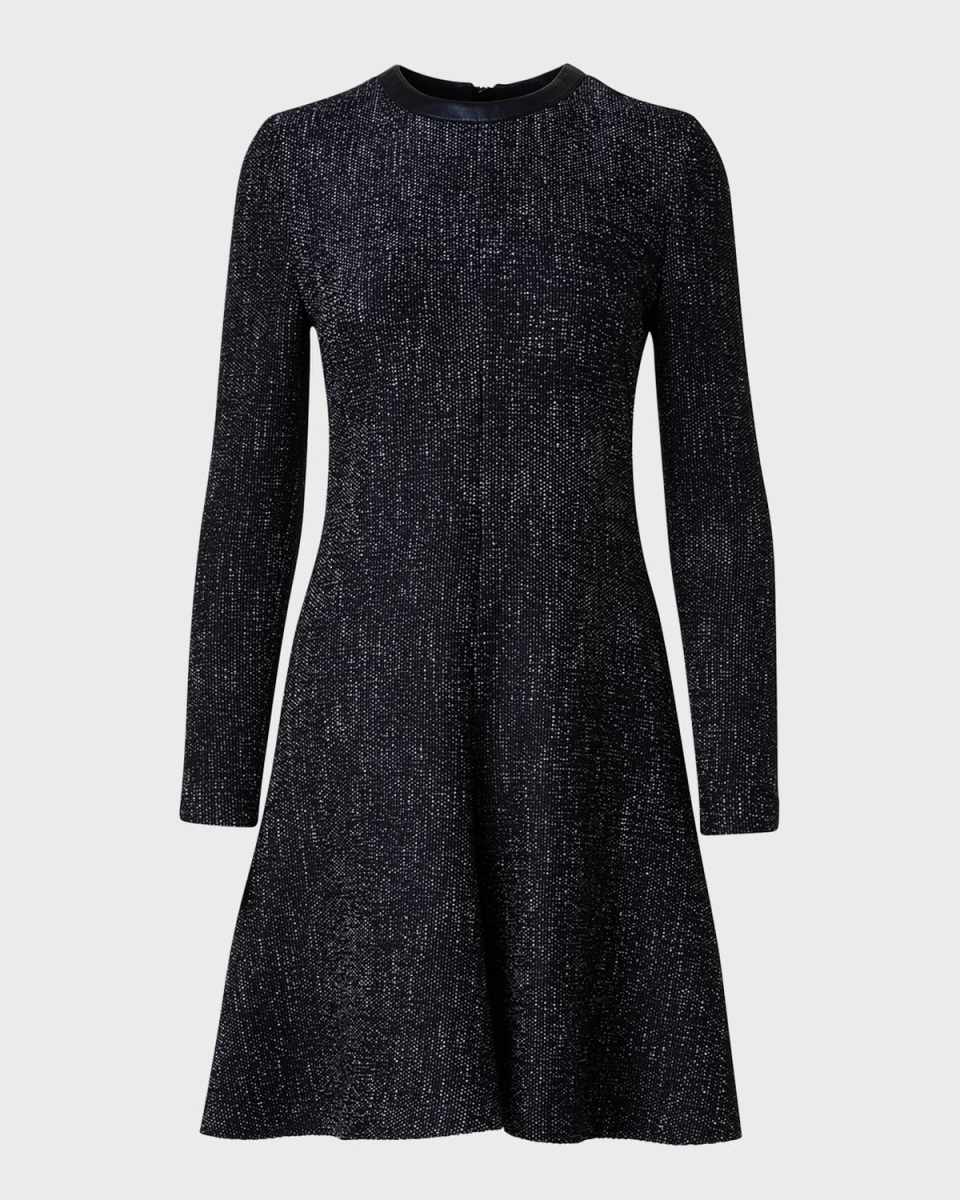 Salt and Pepper Boucle Short Dress